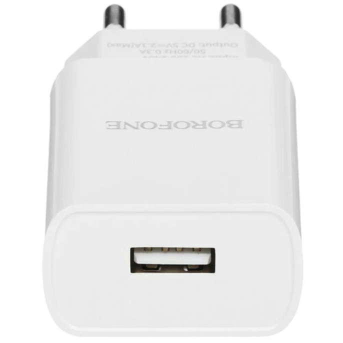 BOROFONE BA20A/ Сетевое ЗУ/ 1 USB/ Выход: 10.5W/ White