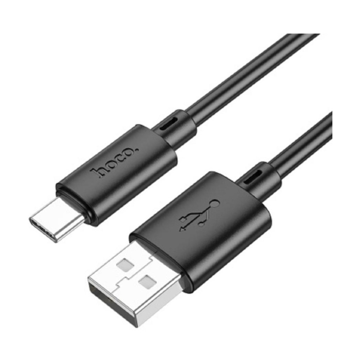 HOCO X88/ USB кабель Type-C/ 1m/ 3A/ Black (HC-83349)
