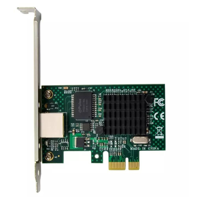 ORIENT XWT-BM21PE, Сетевая карта PCI-Ex1 v1.0а 1xRJ45 1GbE NIC, Broadcom BCM5721 chipset, 1 Гбит/с, 2 планки крепления 31304
