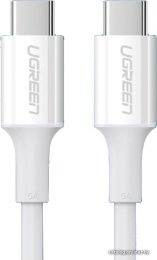 Кабель UGREEN US300-60551, Type C to Type C, 5A, PD 100W Fast Charge, скорость до 480 Мбит/с, не может передавать аудио и видео сигнал, силиконовый