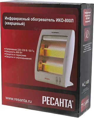 Обогреватель инфракрасный Ресанта ИКО-800Л 800Вт белый
