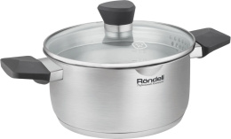 Кастрюля 2л Rondell Strike Grey Ultra RDS-1947,  нержавеющая сталь, с крышкой