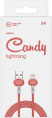 Кабель Redline Candy,  Lightning (m) -  USB (m),  1м,  2A,  красный [ут000021989]