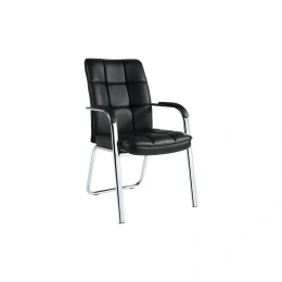 Конференц-кресло Easy Chair BNTQEchair-810 VPU кожзам черный, хром 620977