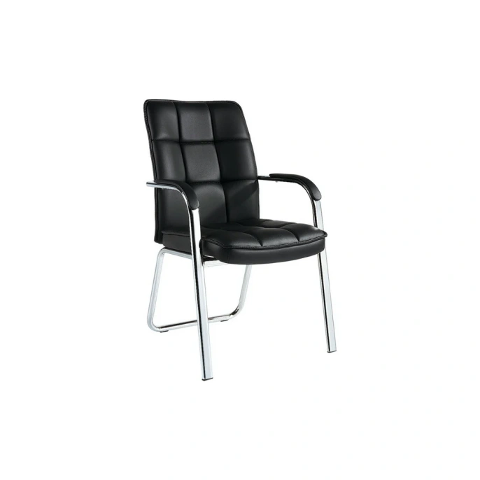 Конференц-кресло Easy Chair BNTQEchair-810 VPU кожзам черный, хром 620977