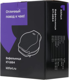 Вафельница KitFort КТ-1664,  черный