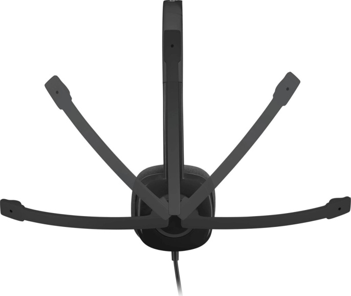 Гарнитура Logitech H151, для компьютера/мобильных устройств, накладные, проводные, черный [981-000590]