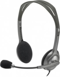 Наушники с микрофоном Logitech H110 серый 1.8м накладные оголовье 981-000459