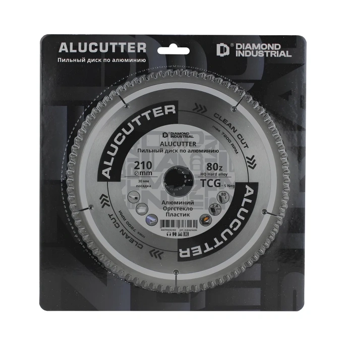 Диск пильный по алюминию, пластику 210х30 мм, Z=80 TCG AluCutter Diamond Industrial DIDA210Z80