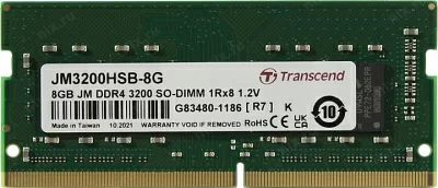 Модуль памяти Transcend JM3200HSB-8G DDR4 SODIMM 8Gb PC4-25600 (for NoteBook)