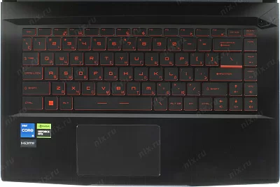 Ноутбук MSI Thin GF63 12UC-1094XRU 9S7-16R821-1094 Black 15.6"FHD/i5-12450H/8GB/512GB SSD/GF RTX3050 4GB/DOS