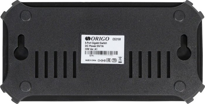 Неуправляемый коммутатор Origo OS2108/A1A настольный/настенный, матрица 16 Гбит/с, 11.9 Mpps, 8xGbit