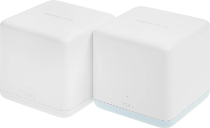 Бесшовный Mesh роутер Mercusys Halo H32G HALO H32G 2-PACK AC1200 100/1000/10000BASE-T белый упак.:2шт HALO H32G 2-PACK