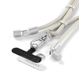 Зарядный кабель - ремень через плечо Satechi OntheGo Crossbody Lanyard Cable 60W. Длина: 1.5м. Цвет: песочный (ST-LOTGLW)