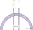 Кабель Baseus CALD000005 Dynamic Series Fast Charging Data Cable Type-C to iP 20W, в оплётке, 1m Purple для передачи данных и зарядки, материал: АБС-пластик, скорость