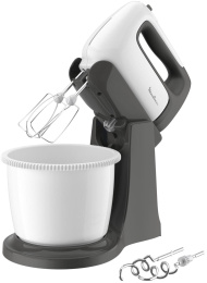 Миксер Moulinex HM464110, с чашей, белый и черный [7211004511]
