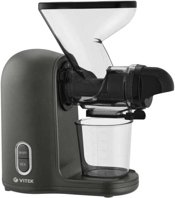 Соковыжималка Vitek VT-3715,  шнековая,  черный и черный