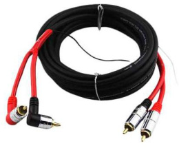 Кабель Ural RCA-PT5M черный 5м межблочный 2RCA-2RCA бескислородная медь