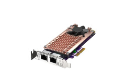 Плата расширения/ QNAP QM2-2P2G2T Expansion card 2 slots M.2 2280 NVMe. PCIe Gen3 x4 interface, 2x 2.5 GbE BASE-T.