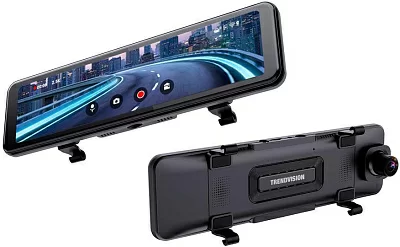 Видеорегистратор TrendVision TVCPM CarPlay Mirror черный 2Mpix 2160x3840 2160p 150гр. MSTAR 8826