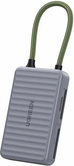 Кардридер UGREEN CM868 55886 Card Reader 2×SD Card Slot&1×TF Card Slot. Цвет: серый
