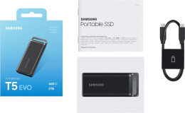 2ТБ Внешний диск SSD Samsung T5 Evo, USB-C, запись - 460МБ/с, чтение - 460МБ/с, черный [mu-ph2t0s/ww]