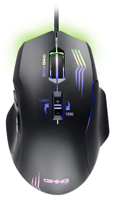 Мышь проводная GMNG 930GM, игровая, оптическая, USB, 12800dpi, черный