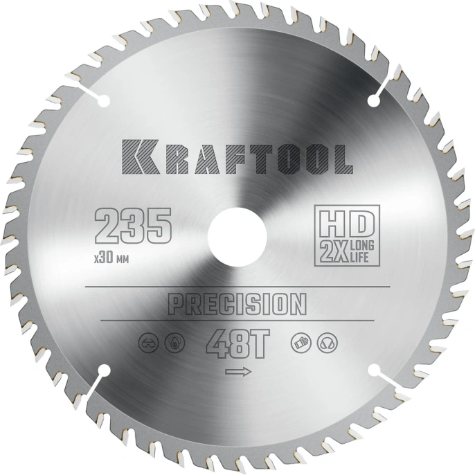 Диск пильный по дереву KRAFTOOL Precission 235x30 мм, 48Т 36952-235-30