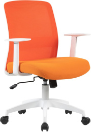 Кресло Cactus CS-WMC333-OR, сетка/ткань, до 100кг, фиксированные подлокотники,  оранжевый