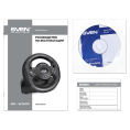 Руль SVEN GC-W300 педали, вибро, лепестки, D-pad, 10 кл, резин. вставки, PC