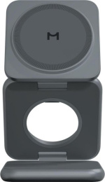Беспроводное зарядное устройство Magssory Fold Midnight (WCH043m) (для наушников, для смартфона, для умных часов, 3 в 1 для Samsung, с магнитами)