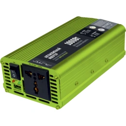 Автомобильный инвертор QUMO преобразователь постоянного тока 12В в переменный ток 220В, модель QAI-902-1000 Inv 002 , максимальная выходная мощность 1000Вт, встроенный разъем USB 33796