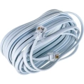 Телефонный удлинитель REXANT RJ-11 6P-4C , 5 м, белый 18-3051