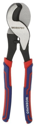 Кабелерез WorkPro WP293008 235мм высококачественная сталь CR-V, зачерненная и отполированная головка, режущая кромка острая и прочная, а резка плавная и мощная, может резать многожильные медные и алюминиевые кабели