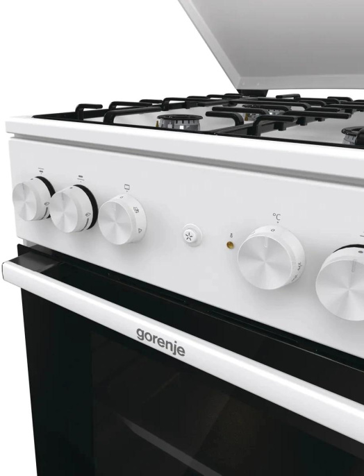 Плита Комбинированная Gorenje GK5A22WH белый металлическая крышка реш.сталь