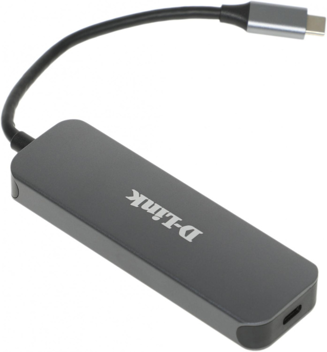 Разветвитель USB-C D-Link DUB-2340 4порт. черный DUB-2340/A1A