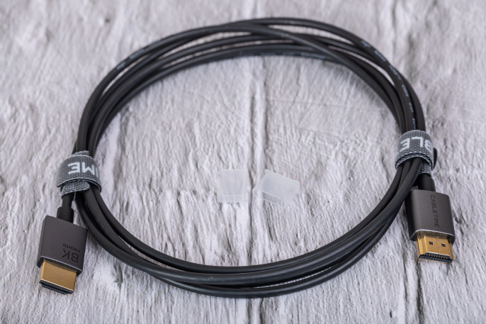 Кабель CABLETIME CH14L (CT-SHD8K-AG2) 2 м, 8K SLIM HDMI 2.1, позолоченный, 8K/60 Гц, черный