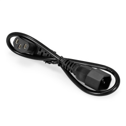 Кабель питания ExeGate Special EC-0.5S-C13 У - C14/3x0.5 IEC 320 C13 угловой- IEC 320 C14, 3*0.5mm2, CCA, черный, 0.5м EX297754RUS