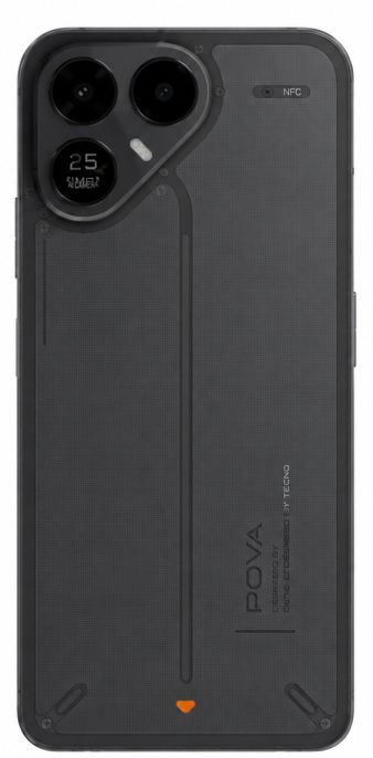 Смартфон Tecno Pova 8 5G 8GB/256GB Graphite Black LK6 Android, экран 6.76" IPS FHD+ 1080x2344 , 144 Гц, MediaTek Dimensity 7100 5G, ОЗУ 8ГБ, память 256ГБ