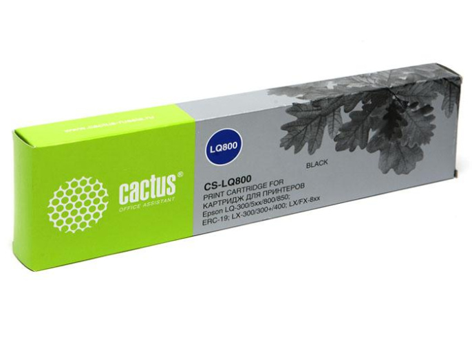 Картридж Cactus CS-LQ800, C13S015633BA, черный / 12.7мм,  10м ( CS-LQ800