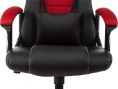 Кресло игровое ZOMBIE Arena, ткань/экокожа, до 120кг, черный/красный