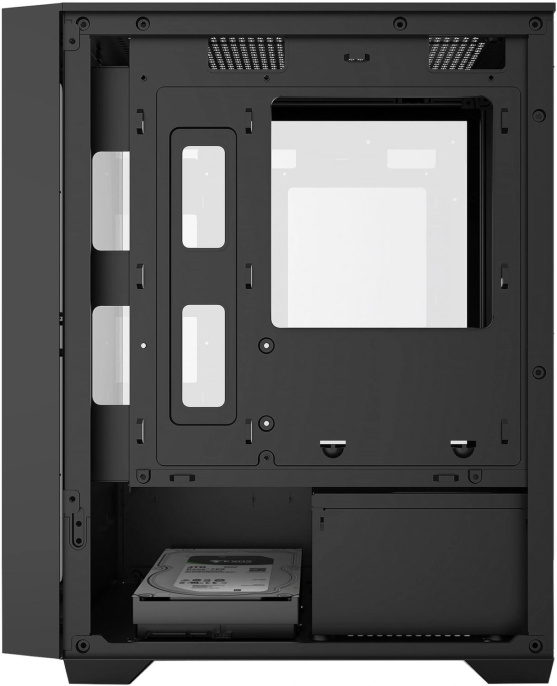 Корпус mATX BLOODY CC-123, Mini-Tower, без БП,  черный [cc-123-bk]