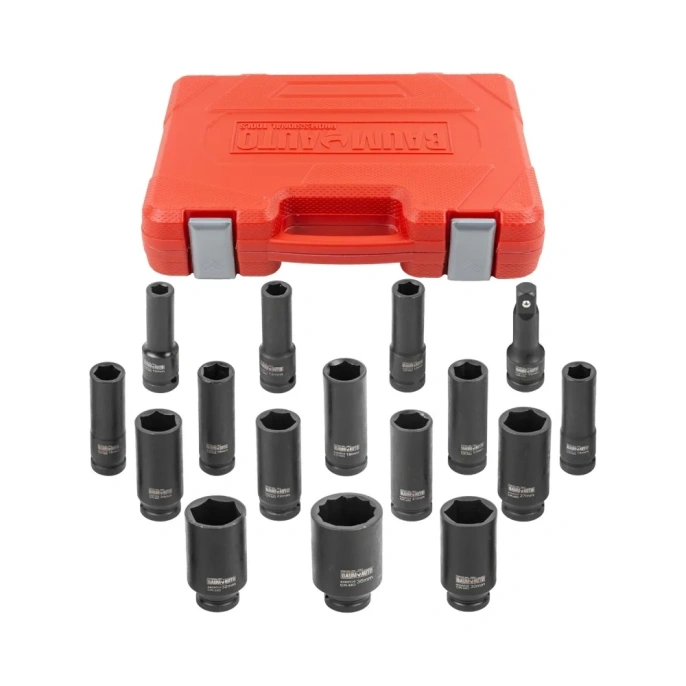 Набор головок ударных 6-гранных, 16 предметов, 1/2'' DR BaumAuto BM-4177-5MPB(52533)