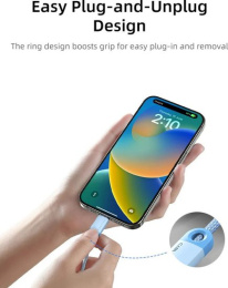 Кабель USB A CABLETIME CAP1H (CT-AMCM6A-PBW1) 1 м, черный, USB-A на USB-C для быстрой зарядки смартфонов