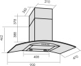 Вытяжка каминная MBS Ruta 190 Glass Black черный стекло управление: кнопочное 1 мотор