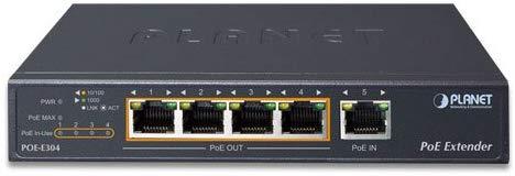 Расширитель PoE PLANET 1-Port 60W Ultra PoE to 4-Port 802.3af/at Gigabit PoE Extender POE-E304