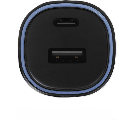 Автомобильное зарядное устройство TTEC SmartCharger Duo PD 48W Vehicle Fast Charger USB-C+USB-A с кабелем USB-C-Lightning. Цвет: черный 2CKP02LS