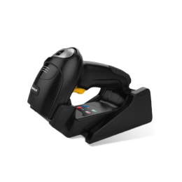 Сканер штрих-кодов HR52 Bonito 2D CMOS Handheld Reader, Mega Pixel, dot-code enabled Black surface with 3.5 mtr. coiled USB cable and autosense. Incl. foldable smart stand. NLS-HR5280RT-SF