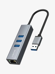 Док-станция CABLETIME CB55G (CT-AMLU3-AG) USB 3.0 3 Port Hub с гигабитным адаптером Ethernet
