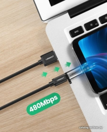 Адаптер Ugreen US282 50590 адаптер microUSB 2.0/USB 2.0 Type-C, серый